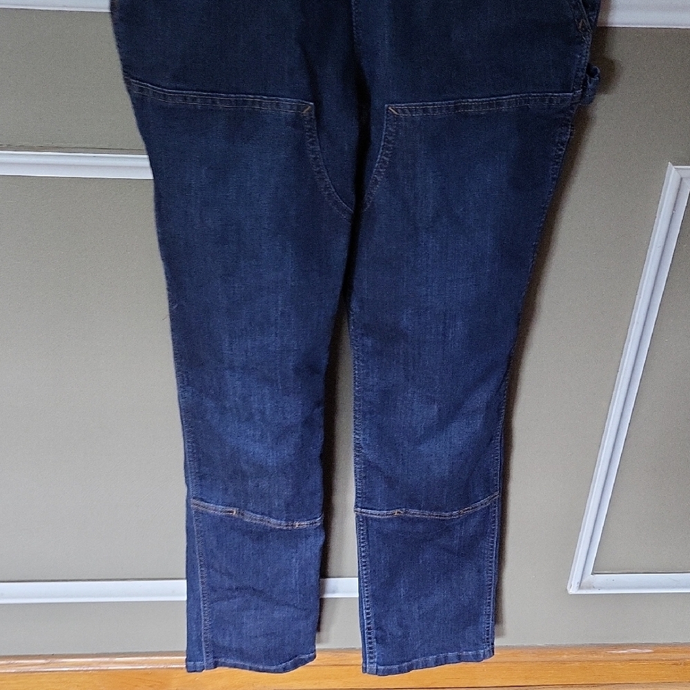 Carhartt Women's Denim Double Front Bib Overalls Size Small 4/6 Tall - Picture 3 of 12